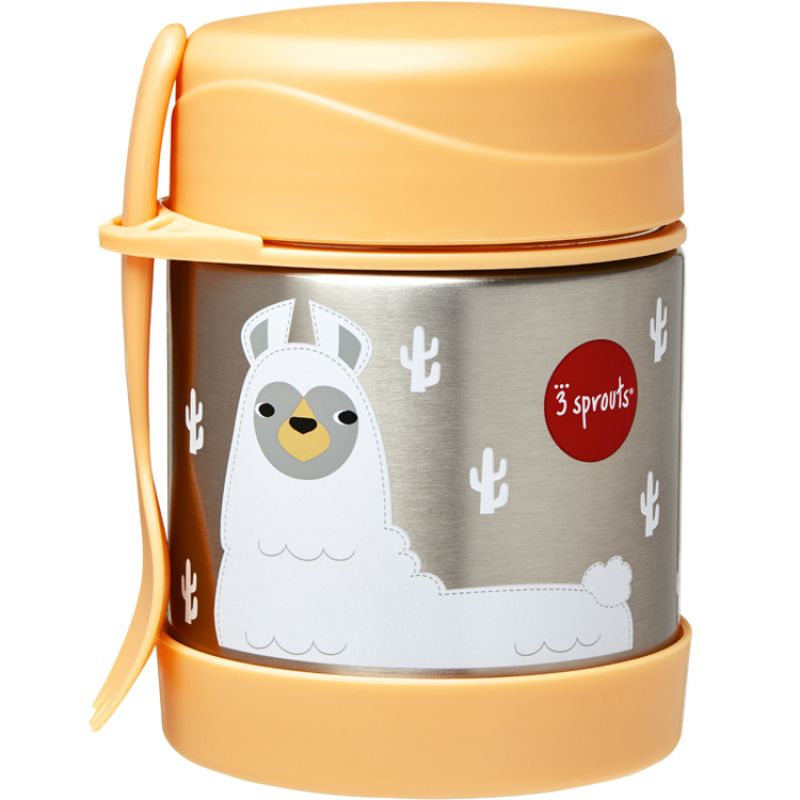 Thermos alimentaire avec fourchette Lama (350 ml) 3 sprouts
