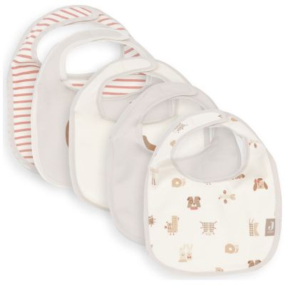 Lot de 5 bavoirs imperméables Animal Friends Jollein