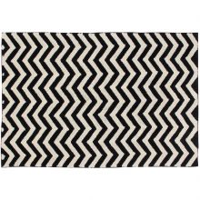 Tapis lavable zigzag noir et blanc (140 x 200 cm)  par Lorena Canals