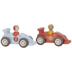 Set de 2 voitures de course en bois - Little Dutch