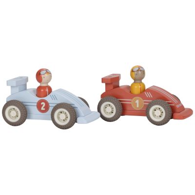 Set de 2 voitures de course en bois Little Dutch
