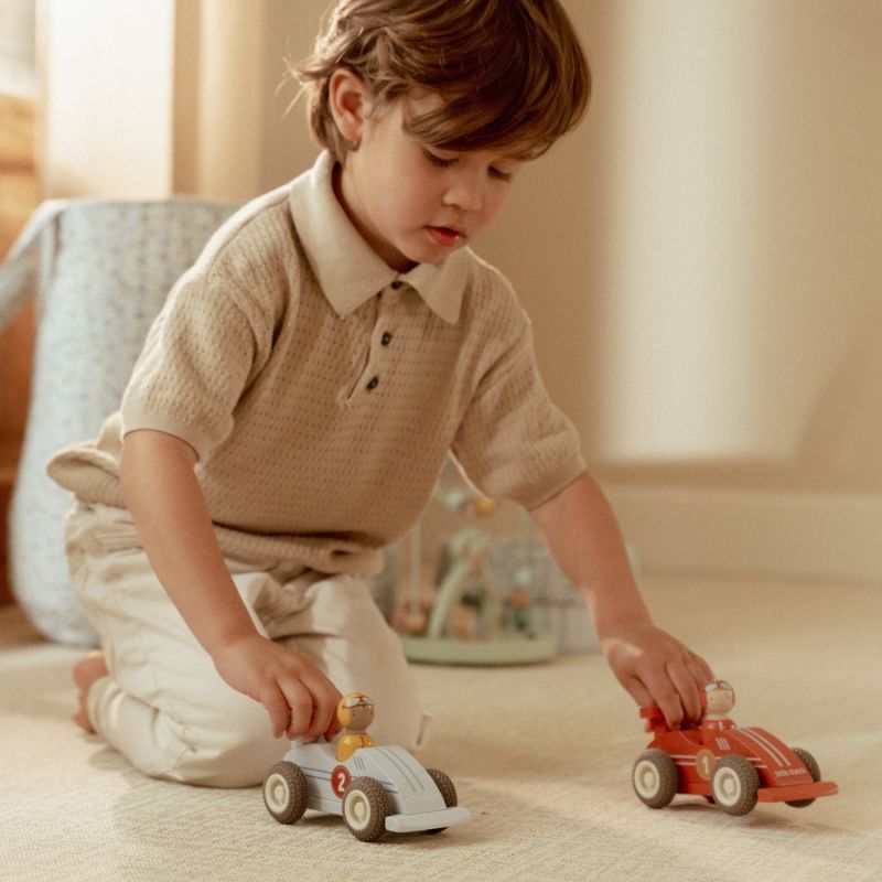 Set de 2 voitures de course en bois Little Dutch Ambiance 3