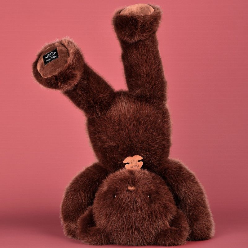 Peluche ours Clémentin Choco Cranberries (60 cm) Histoire d'Ours Ambiance 5