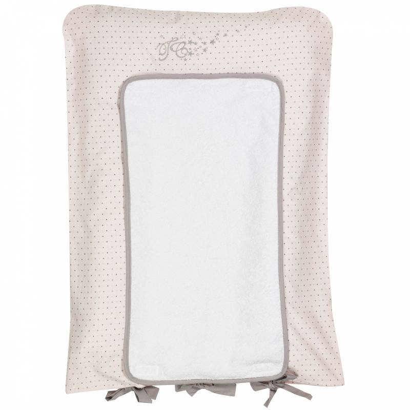 Housse de matelas à langer rose Pluie d'étoile (50 x 75cm) Tartine et Chocolat