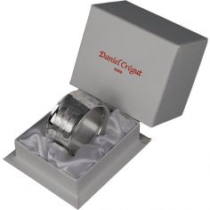 Rond de serviette Empire en métal argenté + coffret (personnalisable)