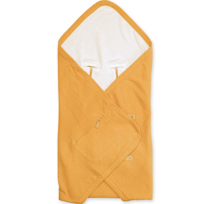 Couverture nomade légère Biside Cadum ocre jaune (90 x 90 cm) Bemini