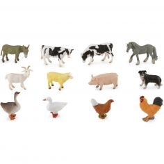 Set de 12 Animaux De La Ferme