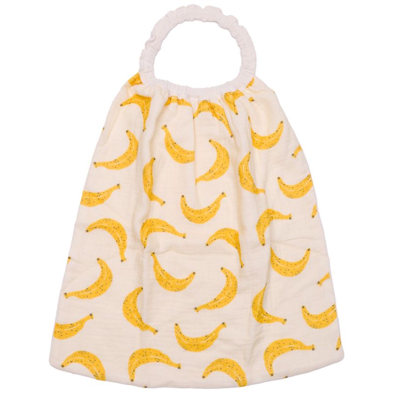 Serviette élastiquée en double gaze bananes et verso écru BB & Co Produit 1
