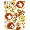 Planche de stickers A3 Little Jungle Animals  par Lilipinso