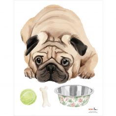 Planche sticker Carlin Mops (35 x 45 cm) - Mimi'lou