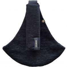 Porte bébé enfant en velours côtelé Black Rib - Wildride