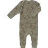 Combinaison pyjama en coton bio Deer olive (naissance : 50 cm) - Fresk
