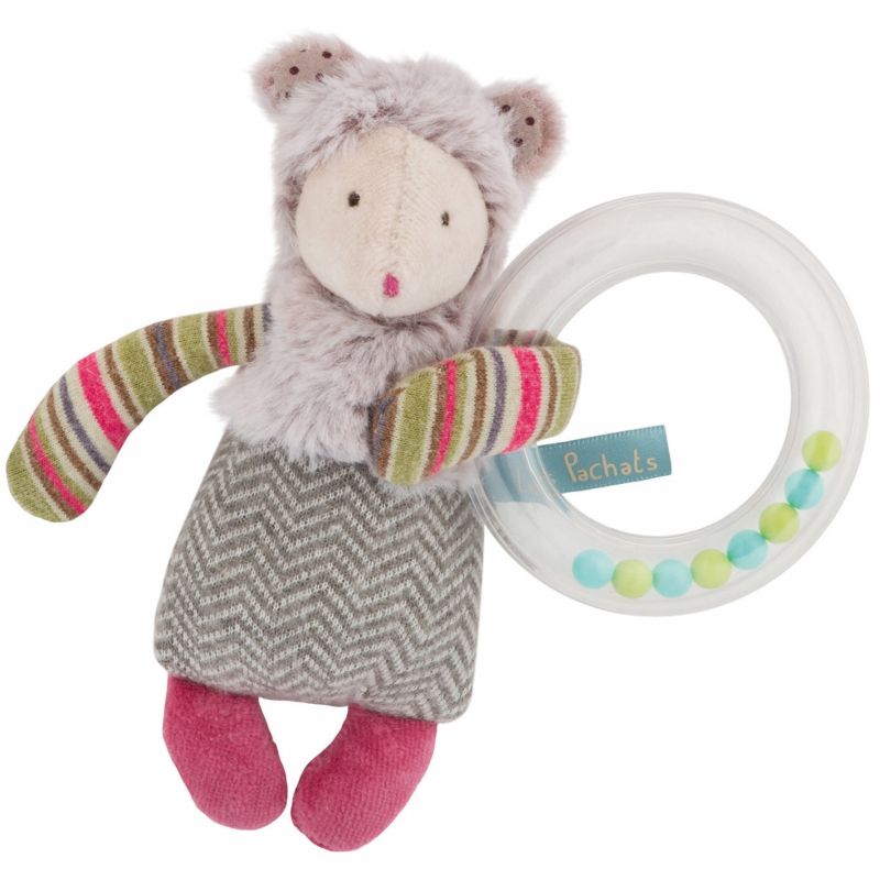 Hochet anneau billes souris Les Pachats Moulin Roty