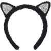 Serre-tête chat noir oreilles argent - Souza For Kids