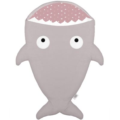 Nid d'ange Requin gris et rose  (98cm)  par Baby Bites