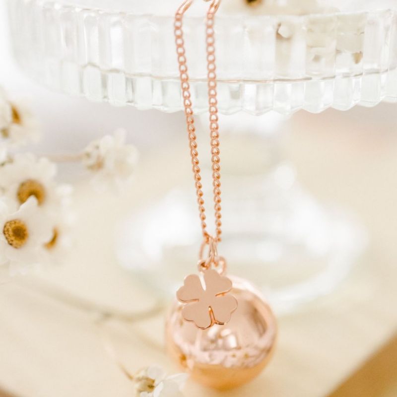 Bola de grossesse Gri-Gri Trèfle chaîne (or rose) Pleine Lune Produit 1