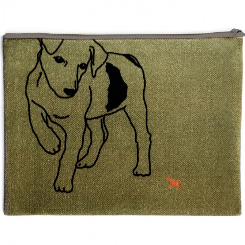 Trousse chien kaki Mimi'lou