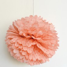 Pompon papier décoratif Drops rose (diamètre 30 cm)  par Mimi'lou