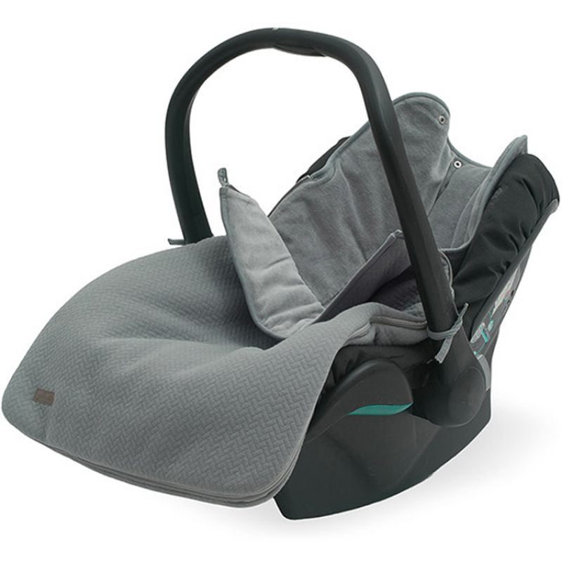 Nid d'ange passe sangle Brick velvet storm gris (82 cm) Jollein