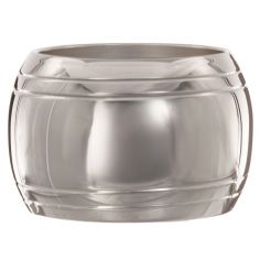 Rond de serviette Tonneau Filet personnalisable (métal argenté) dans son coffret - Daniel Crégut