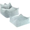 Fauteuil pouf et repose-pieds Peppermint Green velours côtelé Wigiwama Produit 1