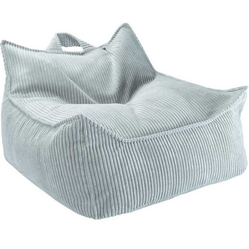 Fauteuil pouf et repose-pieds Peppermint Green velours côtelé Wigiwama Produit 3