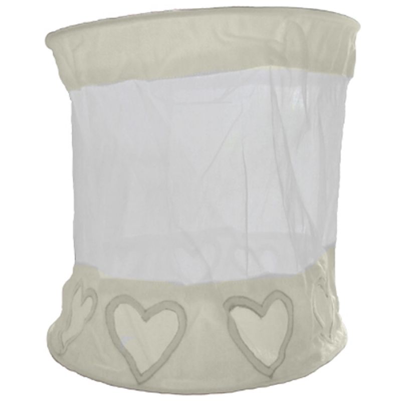 Suspension lampion en tissu Coeur blanc Taftan