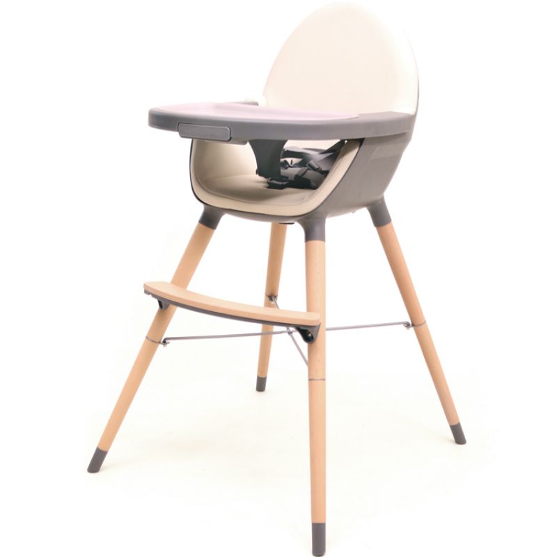 Chaise haute évolutive Essentiel gris et sable AT4