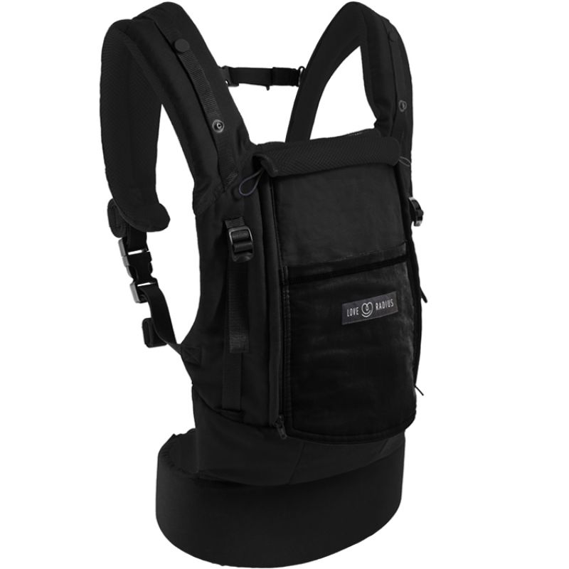 Porte bébé PhysioCarrier en coton tout noir Love Radius