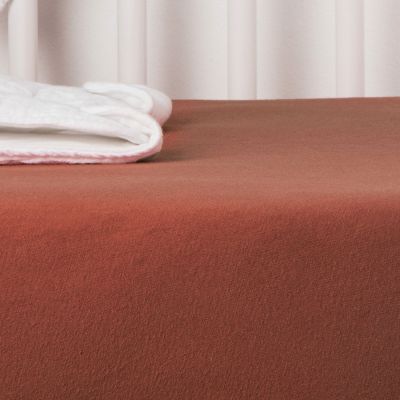 Drap housse de berceau en coton bio Terracotta (40 x 80 cm)
