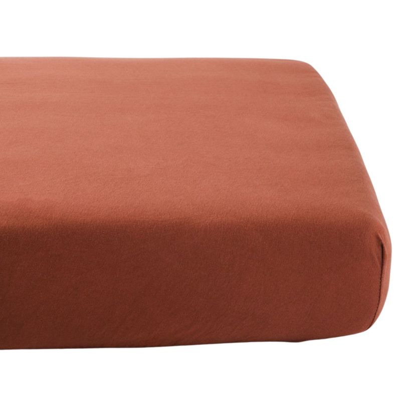 Drap housse de berceau en coton bio Terracotta (40 x 80 cm) Kadolis Produit 1