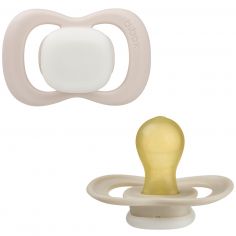 Lot de 2 sucettes phosphorescentes en latex Blush-Latte (6 mois et +) - B.Box