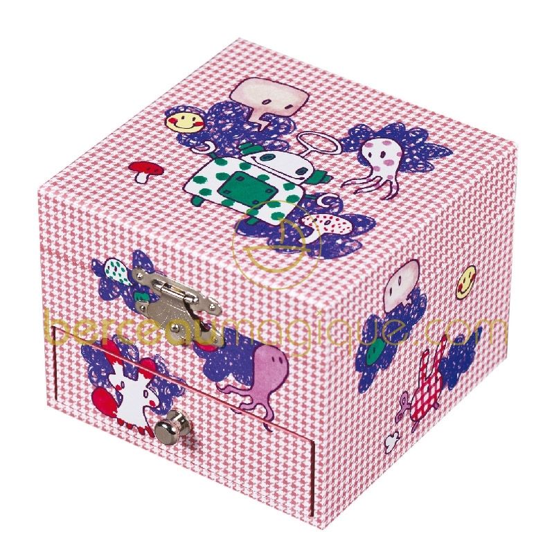 Coffret musical cube Bubble rouge Trousselier