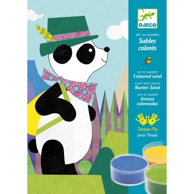 Kit de sables colorés Panda et ses copains Djeco