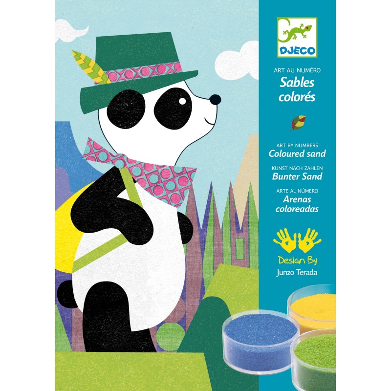 Kit de sables colorés Panda et ses copains Djeco