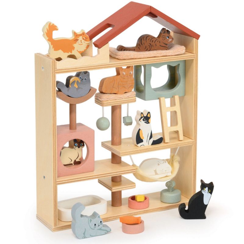 Hôtel pour chats en bois Tender Leaf Produit 1