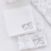 Set de 2 langes Toile de Jouy gris (70x70 cm) Tartine et Chocolat Ambiance 2