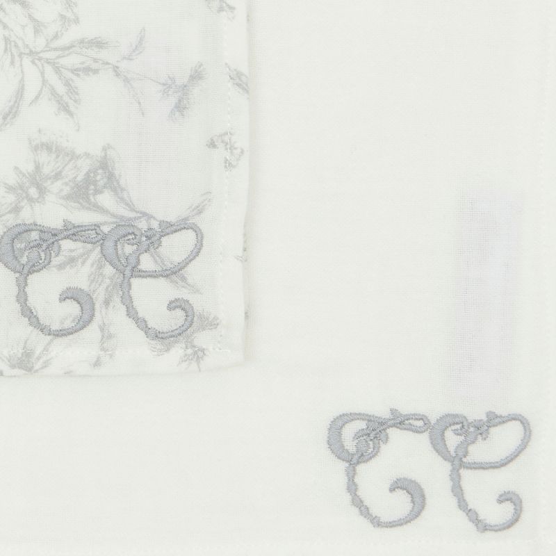 Set de 2 langes Toile de Jouy gris (70x70 cm) Tartine et Chocolat Produit 3