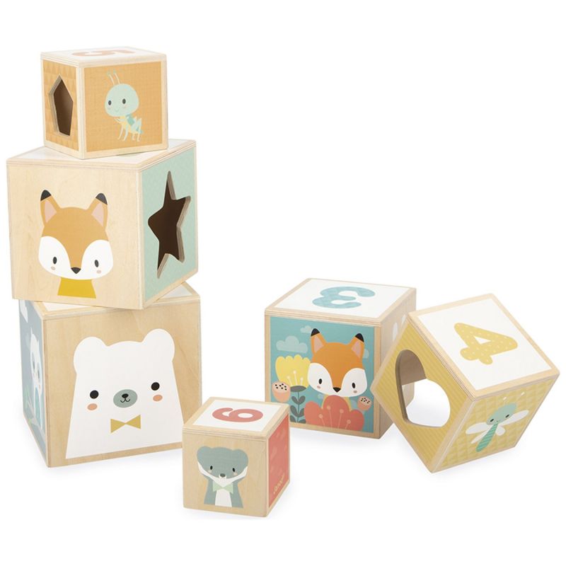 Cubes à empiler Pure (6 pièces) Janod Produit 2