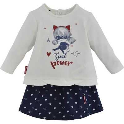 Ensemble jupe 2 pièces Girl Power marine (18 mois) Sucre d'orge