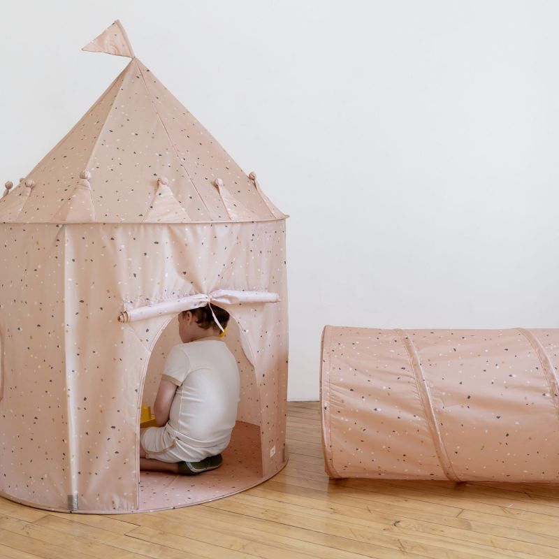 Tunnel de jeu en tissu recyclé Terrazzo Argile 3 sprouts Ambiance 8