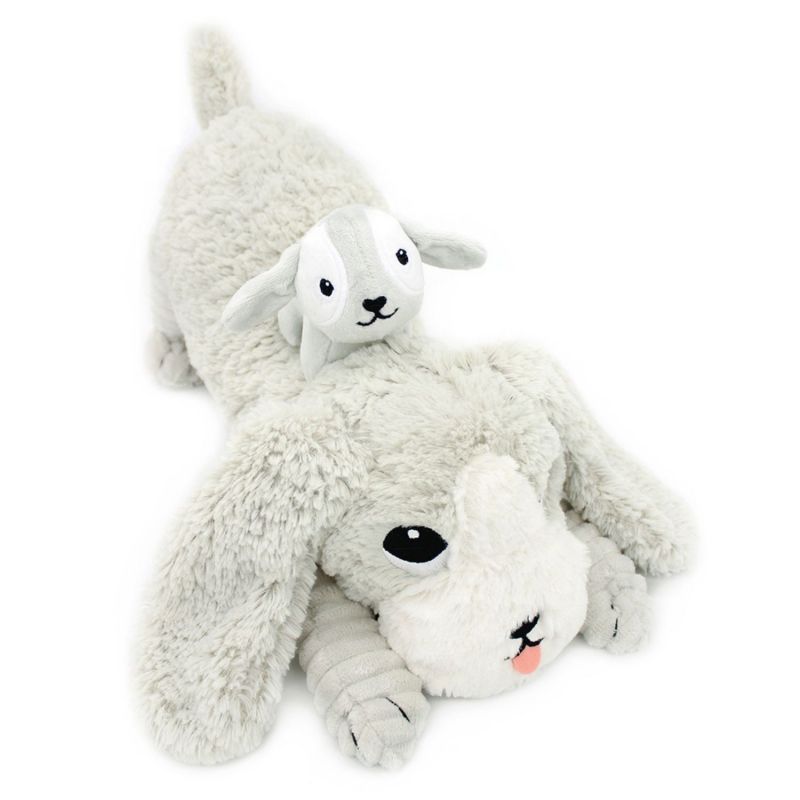 Peluche Chien maman et bébé Les Ptipotos Gris clair (34 cm) Les Déglingos Produit 3