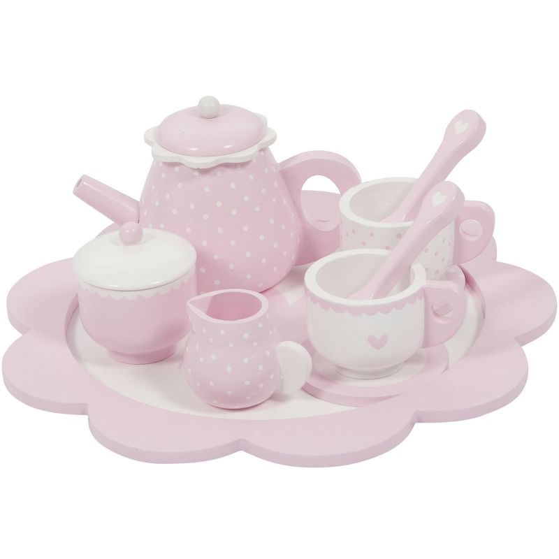 Service à thé en bois rose Little Dutch
