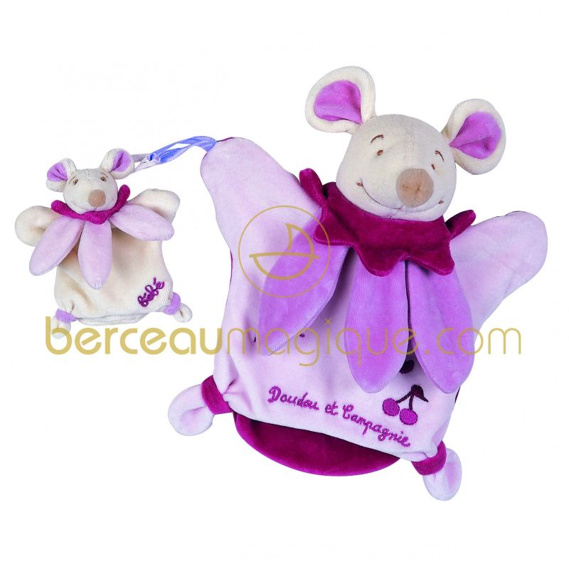 Doudou collector Souris cerise Doudou et Compagnie