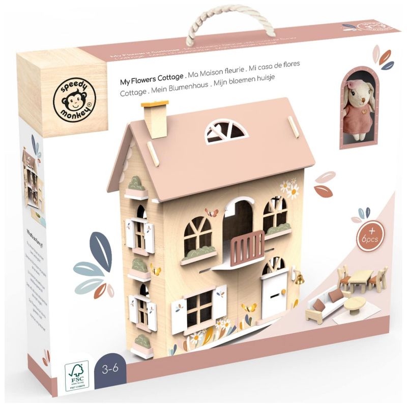 Maison fleurie pour famille lapin et accessoires Speedy Monkey Packaging 4