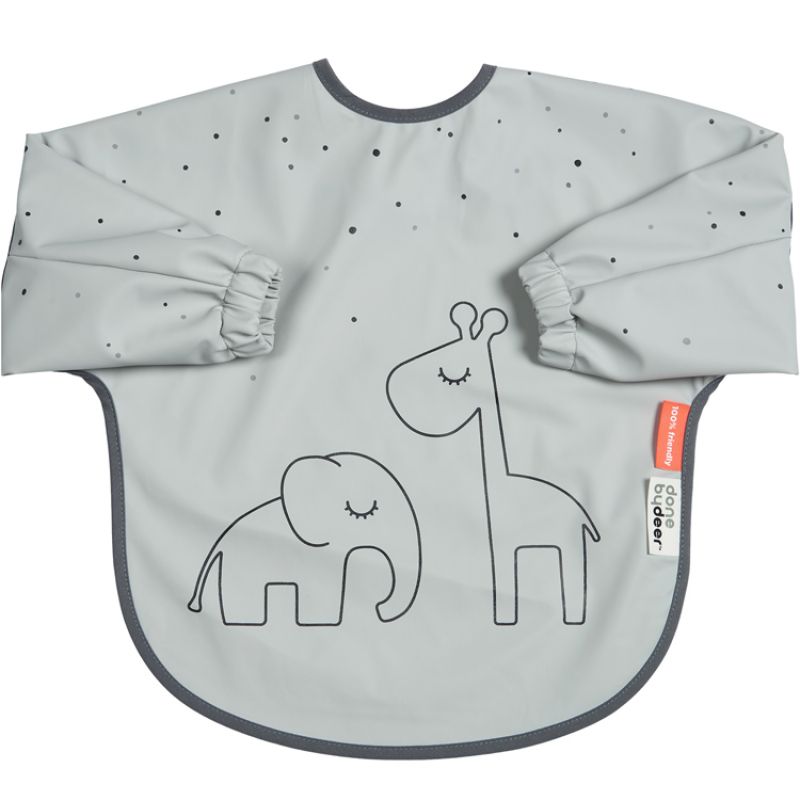 Bavoir à manches Dreamy dots gris Done by Deer
