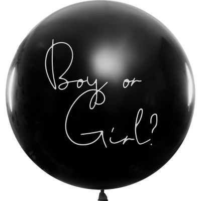 Ballon XXL Boy or Girl ? (confettis rose fille)
