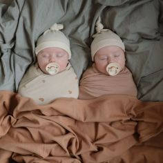 Couverture bébé côtelée Tan (90 x 90 cm)