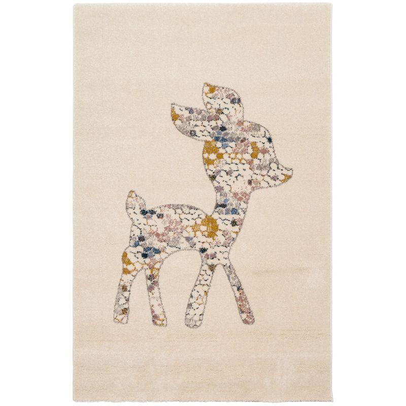 Tapis rectangulaire Faon écru (80 x 150 cm) AFKliving