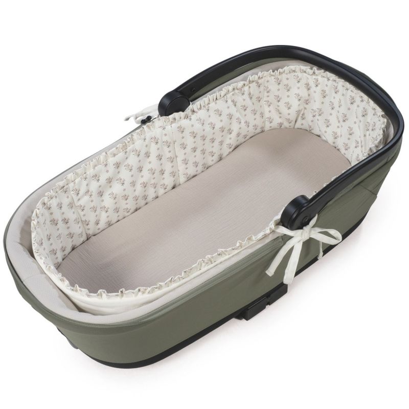 Housse de nacelle avec tiges + Drap-housse pour nacelle Botton Fleurs Walking Mum Produit 1